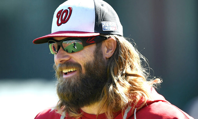  Jayson Werth a définitivement une barbe de baseball d'un gagnant "width =" 650 "height =" 390 "/> 
 
<figcaption class=